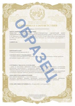 Образец Сертификат СТО 01.064.00220722.2-2020 Поронайск Сертификат СТО 01.064.00220722.2-2020 